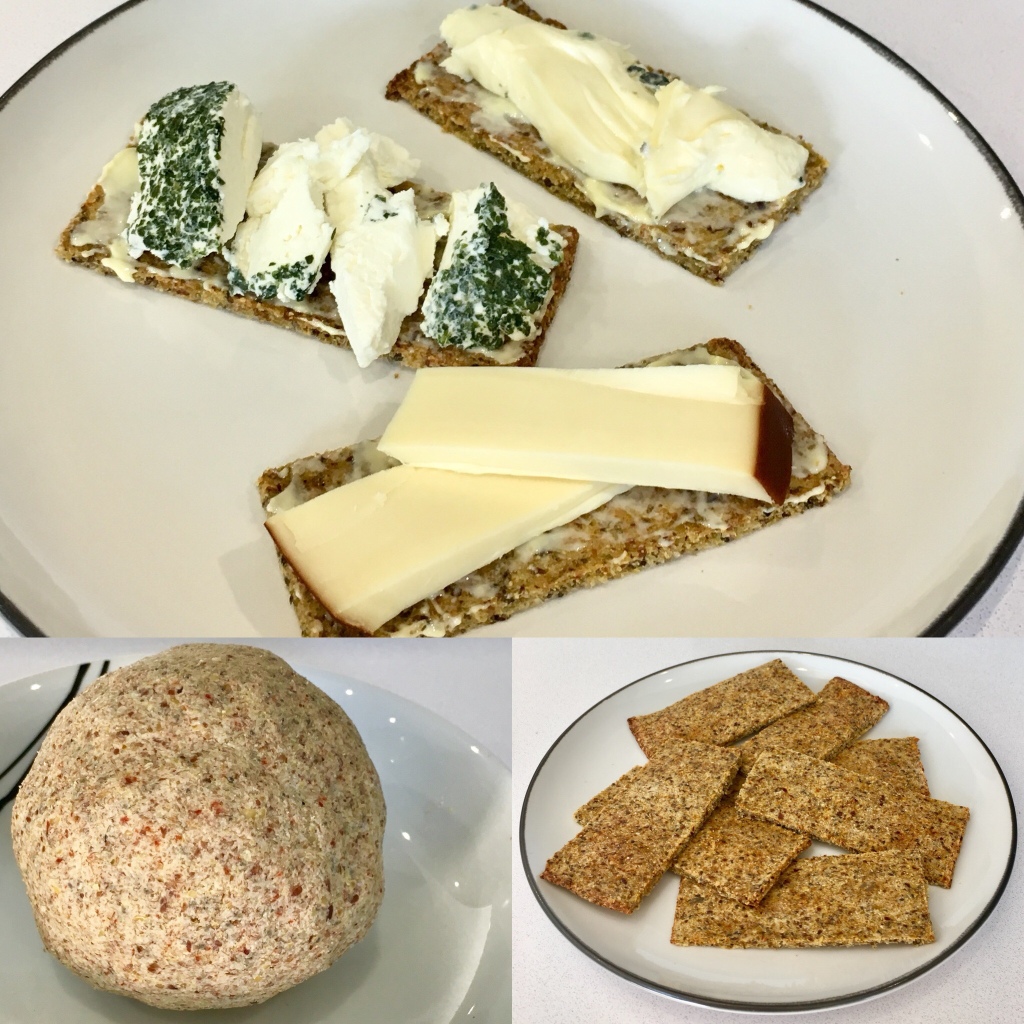 Keto crackers with cheese 